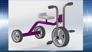 TRICICLO INFANTIL  ENSAMBLE  TUTORIAL PROYECTO SOLIDWORKS [upl. by Claudian714]