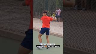 Jaime Alcaraz the 13yearold brother of Carlos Alcaraz So many similarities with his bro tennis [upl. by Somar]