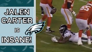 Jalen Carter almost INTERCEPTED a SPIKE [upl. by Suckow95]