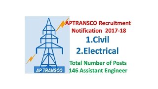 Aptransco notification 2017146 AE recruitment [upl. by Rector]