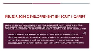 Réussir son développement écrit 1 [upl. by Eitirahc]