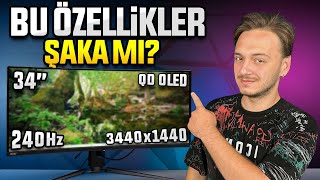 Oyunseverlerin yeni favorisi olabilir  MSI MPG 341CQPX QD OLED inceleme [upl. by Akinirt]