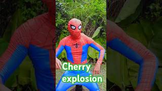 spiderman cherry balloon explosion spiderman funny [upl. by Eadas97]