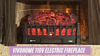 VIVOHOME 110V Electric Fireplace Review amp User Manual  Heater with Infrared Remote Controller [upl. by Oivatco458]