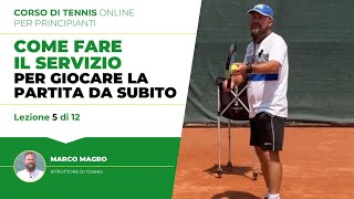 Come Fare il Servizio a Tennis  Lezione 5 di 12 [upl. by Jandel]