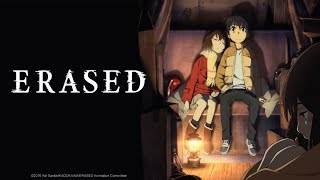 ERASED ending arabic lyrics نطق ناهيه انمي المدينه التي انا فقط غير موجود فيها الحزينه [upl. by Stempson]