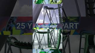 The Incredible Hulk Coaster 25 Years Apart 1999 amp 2024 universalorlando islandsofadventure hulk [upl. by Krik]