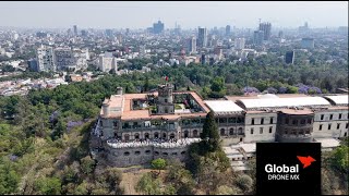 Flying Over Castle Chapultepec [upl. by Anawait]