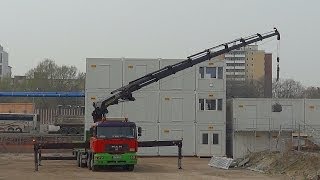 MAN LKW Truck mit Palfinger Ladekran im Einsatz [upl. by Furnary]