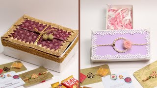 3 Beautiful Rakhi Gift Hamper Making Ideas  DIY Rakhi Gift Hamper For Brother  DIY Rakhi Gift Box [upl. by Arama]