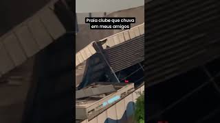 Tempestade com vendaval e granizo destrói Arena Dentil no Praia Clube em Uberlândia [upl. by Waddell]