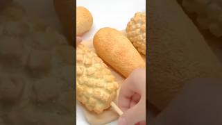 石膏クレイクラッキング🧀チーズハットグ🍗 Plaster clay cracking Cheese corn dog asmr slime スライム satisfying [upl. by Lynus338]