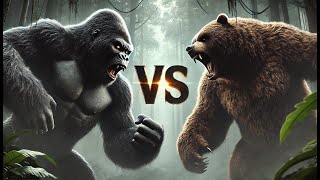 Giant Gorilla vs Grizzly Bear  Epic Battle  AIEnhanced [upl. by Ikkir]