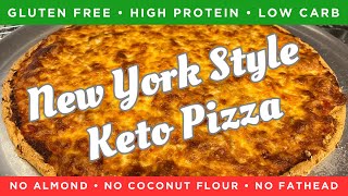 New York Style Keto Pizza  Glutenfree  LowCarb  Highprotein [upl. by Ojimmas]