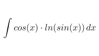 Integral of cosxlnsinx substitution  by parts [upl. by Rhtaeh]