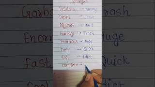 Synonyms english education [upl. by Given]