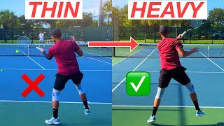 How to Hit a Heavy Topspin Forehand  Tennis Lesson with 45 NTRP Student Alec [upl. by Ennaihs601]