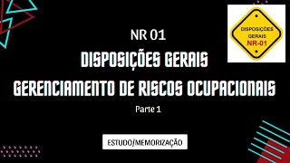 NR 01  DISPOSIÇÕES GERAIS e GERENCIAMENTO DE RISCOS OCUPACIONAIS nr1 normasregulamentadoras [upl. by Eissirhc]