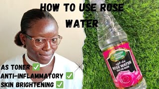 HOW TO USE ROSE WATER  BENEFITS OF ROSE WATER rosewater [upl. by Horick483]