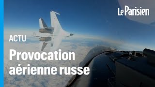 Un chasseur russe frôle un F16 de lUS Air Force [upl. by Tomkiel]