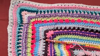 Corylus square throw blanket part 5b left hand [upl. by Emiolhs]