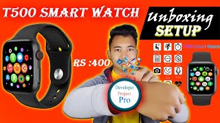 t500 smart watch unboxing and review and setup 2023 [upl. by Eenafit623]