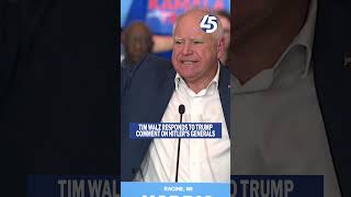 Tim Walz speaks on Trumps comment about wanting quotthe kind of generals that Adolf Hitler hadquot [upl. by Auot404]