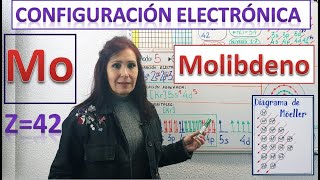 CONFIGURACIÓN ELECTRÓNICA MOLIBDENO Z42 ⚛DIAGRAMA DE ORBITALES ⚛DIBUJO DEL ÁTOMO DE MOLIBDENO [upl. by Guidotti]