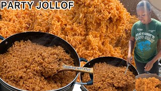 HOW TO COOK GHANA JOLLOF RICE FOR A GET TOGETHER LIKE A PRO  COOKING JOLLOF RICE FOR 30 PEOPLE [upl. by Pernell]