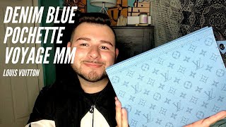 QUICK LOOK  LOUIS VUITTON POCHETTE VOYAGE MM DENIM BLUE K45 M30761 [upl. by Melise199]