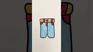 Pants drawing for kids  video for kids art shortsvideo viralvideo [upl. by Honora]