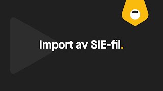 Import av SIEfil till BL Bokföring [upl. by Ivatts]