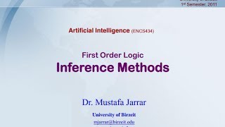 First Order Logic Inference Methods [upl. by Dorraj878]