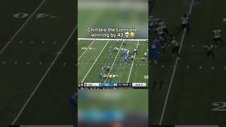 Chill bro the Lions are winning by 43 💀😭 nfl football funny edit [upl. by Lynus]