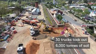 Wangaratta pedestrian underpass installation September 2023 [upl. by Straus]