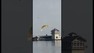 Paragliding at the Matlacha Bridge fishing florida paragliding pineisland [upl. by Neeloc]