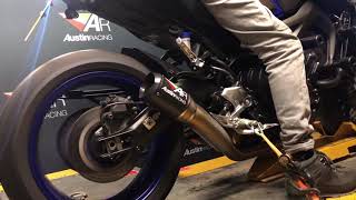 YAMAHA MT09 DECAT EXHAUST SYSTEM  AUSTIN RACING [upl. by Luthanen]