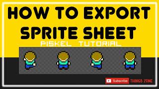 Piskel TutorialHow to Export Sprite Sheet Cómo exportar una hoja de SpritePixel Art [upl. by Samford307]