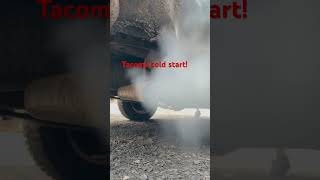 Toyota Tacoma taco toyota straightpipes header automobile coldstart exhaust sub fyp subs [upl. by Lyrrad]