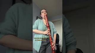 Mandalorian Theme  on a bass recorder teamrecorder shorts [upl. by Haret]