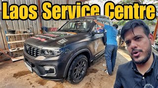 ScorpioN Ko Laos Mahindra Service Centre Lana Pada 🥺 India To Australia By Road EP62 [upl. by Kahaleel421]