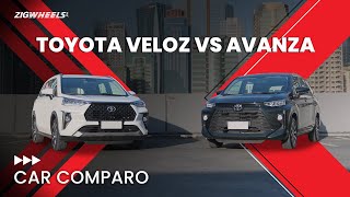 Toyota Avanza vs Toyota Veloz Comparison MPV vs SUV  ZigwheelsPh [upl. by Kiah]