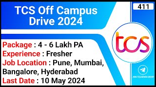 TCS Off Campus Drive 2024  TCS MBA Hiring 2024  Tata Jobs  Fresher Jobs [upl. by Coheman]