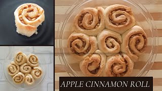 Homemade apple cinnamon roll recipe  Monika cooking special [upl. by Ahsetel]