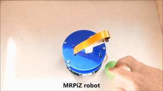 MRPiZ  raspberry pi robot  openCV ball tracking [upl. by Orihakat281]