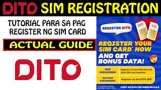 Paano mag register ng DITO sim  Dito Telco Sim Online Registration Actual tutorial  Globe TM TNT [upl. by Attenov632]