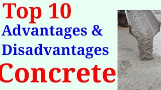 Advantages amp Disadvantages of Concrete  Benefits of Concrete  1 Cum Rcc Concrete  1000 Sqft Slab [upl. by Jadd]