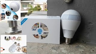 Bulb Security Camera 360° View IP WiFi Panoramic 960P Unboxing URDUHINDI By MTech [upl. by Parnell409]