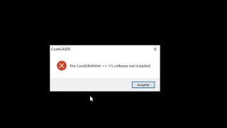 CorelLaser The CorelDrawVer 11 software not installed [upl. by Ennirak881]