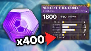 I Focused 400 Engrams for MAX STAT Armor [upl. by Eiramana]